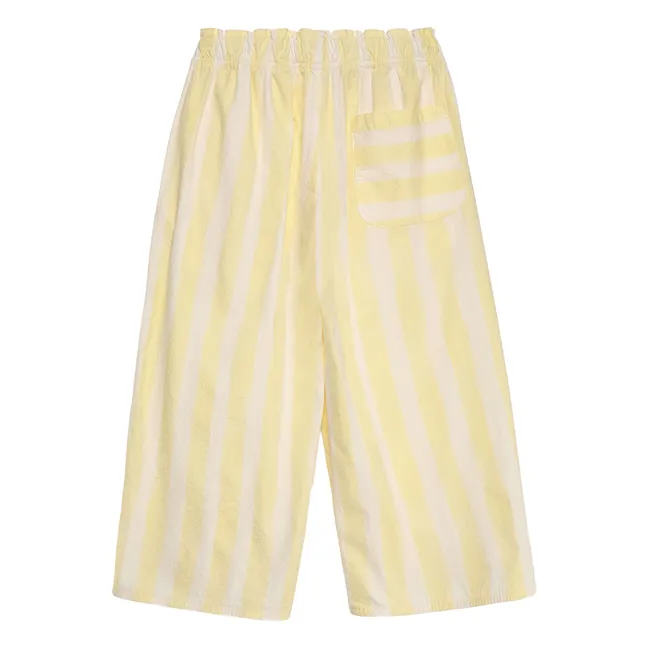 Gestreifte Hose | Blasses Gelb