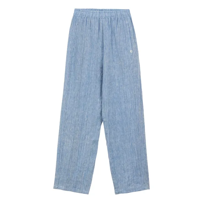 Pantalones de lino Florida | Azul