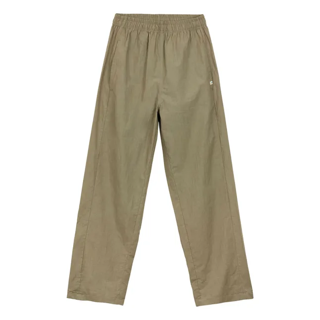 Florentina-Hose aus Baumwollpopeline | Khaki