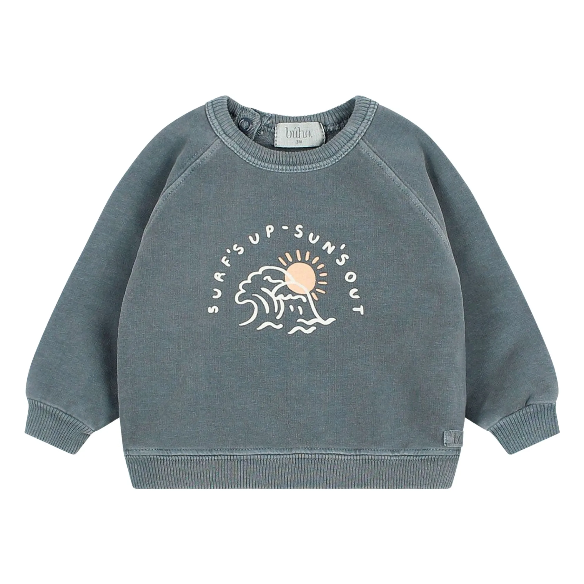 Búho Grey Blue Wave Sweat Organic Cotton