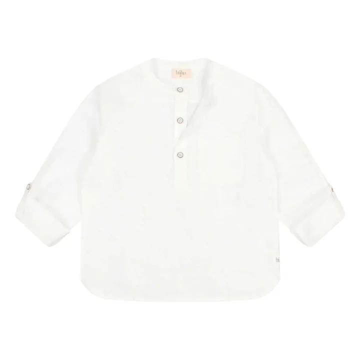 Kurta Uni Lin | Blanc- Image produit n°1