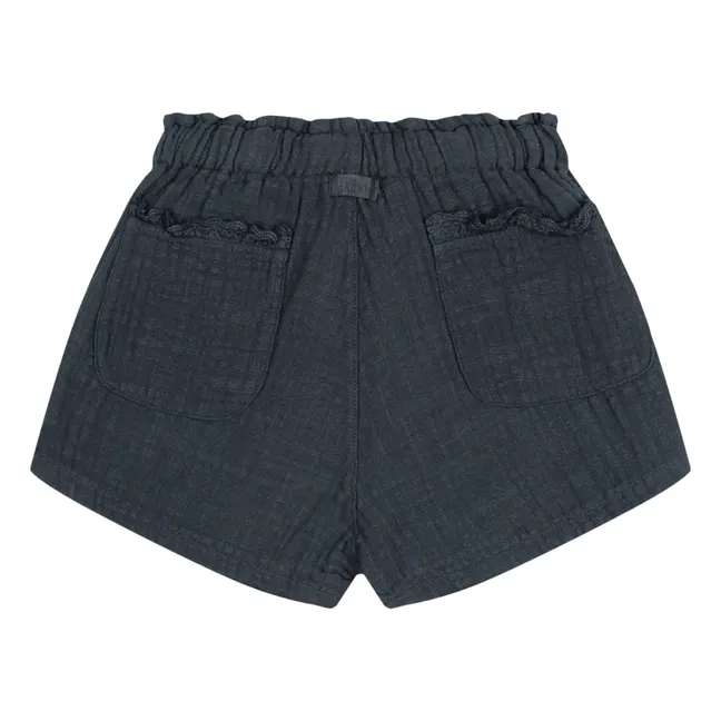 Short Gaze de Coton Bio | Bleu nuit