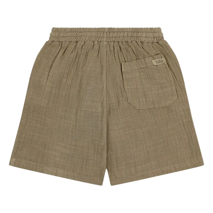 Bermuda Gaze aus Bio-Baumwolle | Khaki- Produktbild Nr. 1