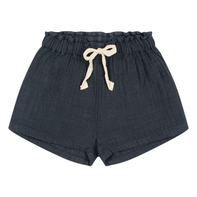 Short Gaze de Coton Bio | Bleu nuit