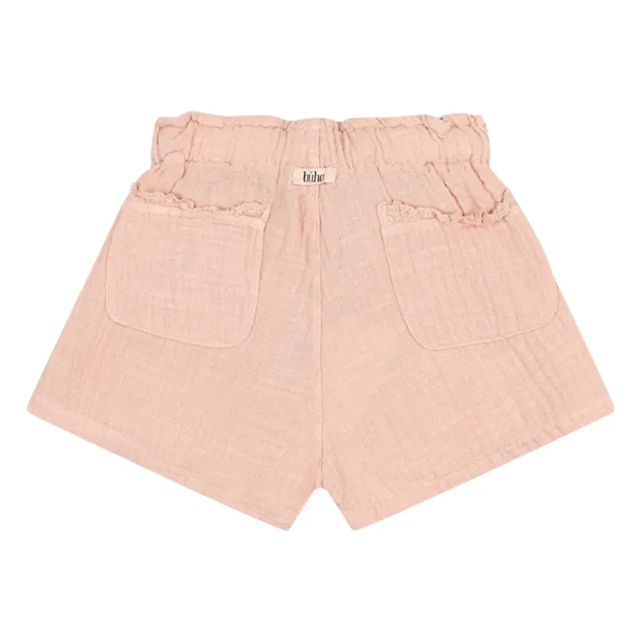 Short Gaze de Coton Bio | Rose pâle- Image produit n°1