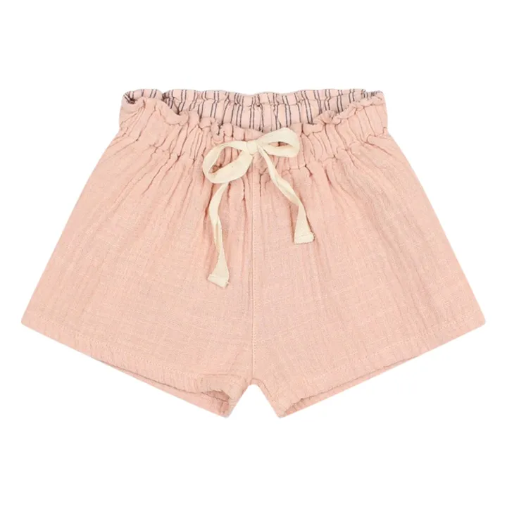 Short Gaze de Coton Bio | Rose pâle- Image produit n°0