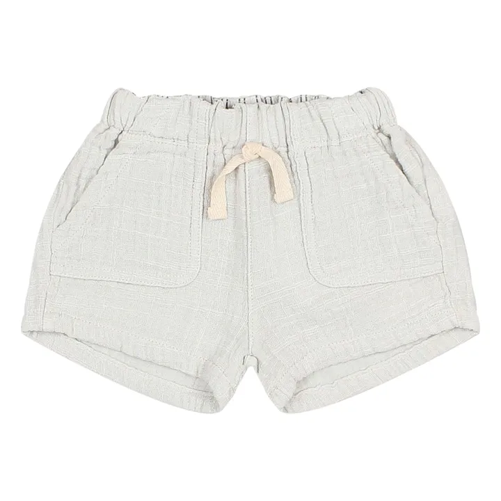 Short Bébé Gaze de Coton Bio | Gris clair- Image produit n°0