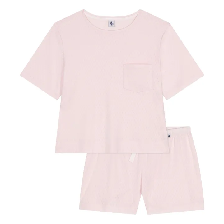 Pyjashort Brownie Coton Bio | Rose- Image produit n°0