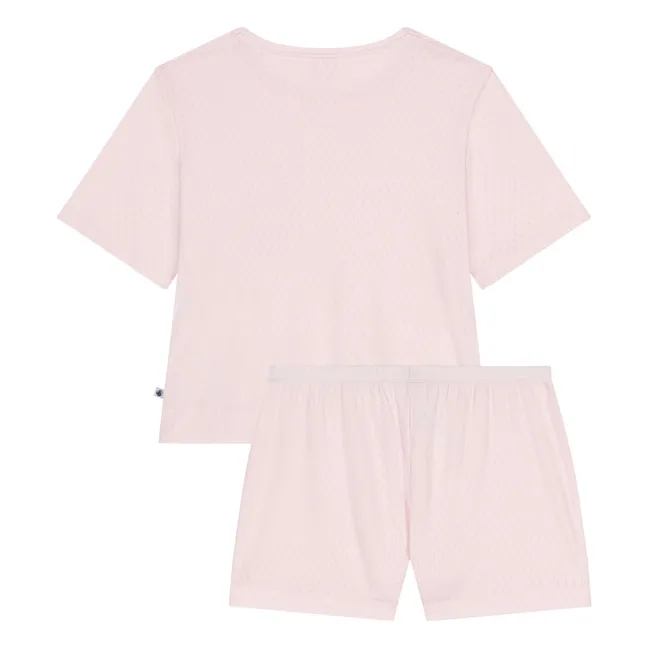 Pijama corto de algodón orgánico Brownie | Rosa