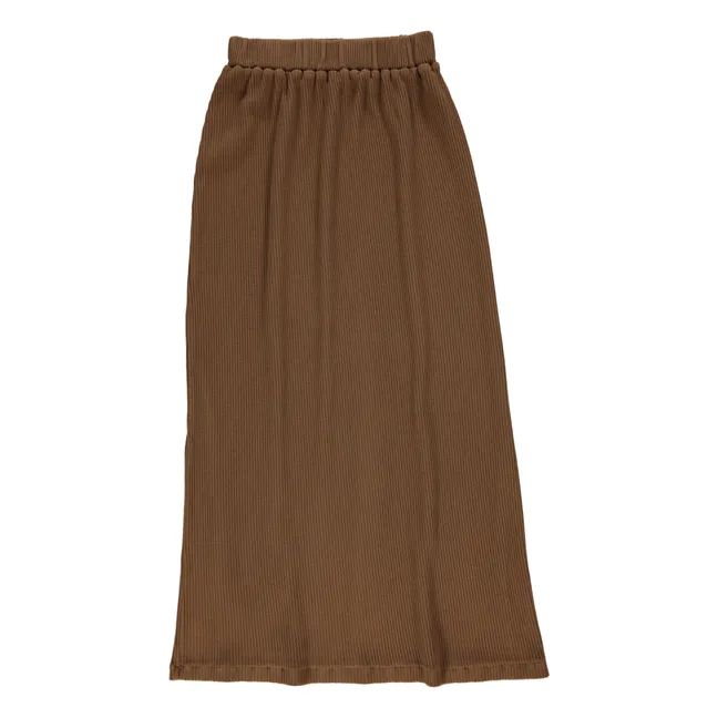Cosmos Ribbed Skirt - Women's Collection | Chocolate