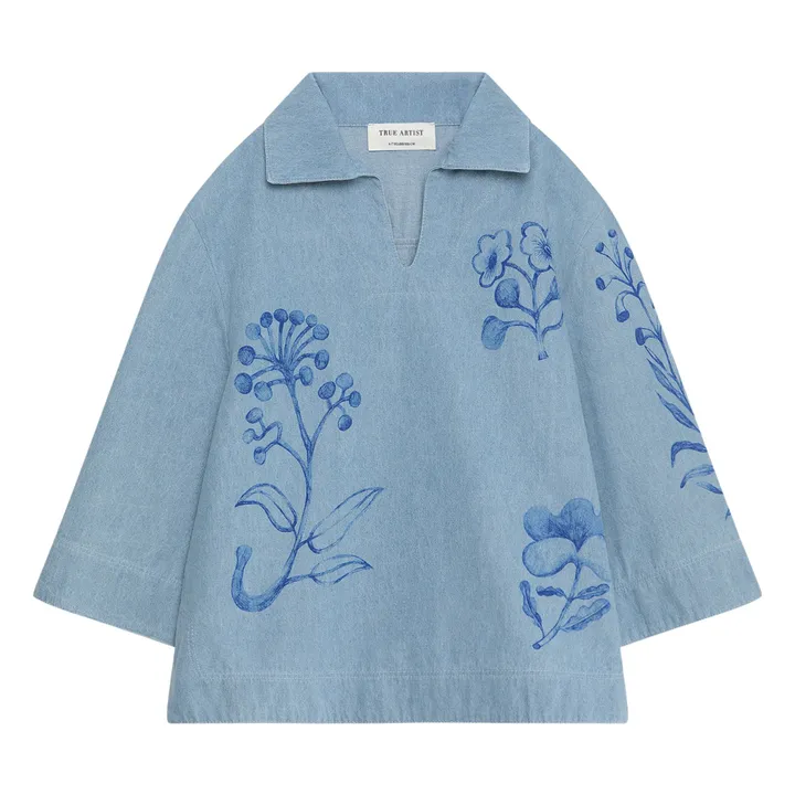 Chemise Denim Herbarium | Bleu jean- Image produit n°0