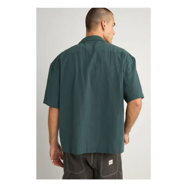 Camisa relajada con textura | Verde
