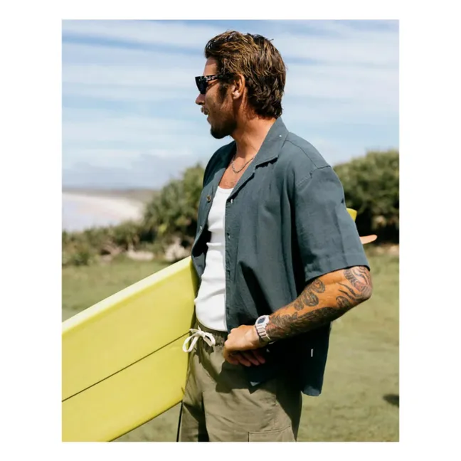 Camisa relajada con textura | Verde