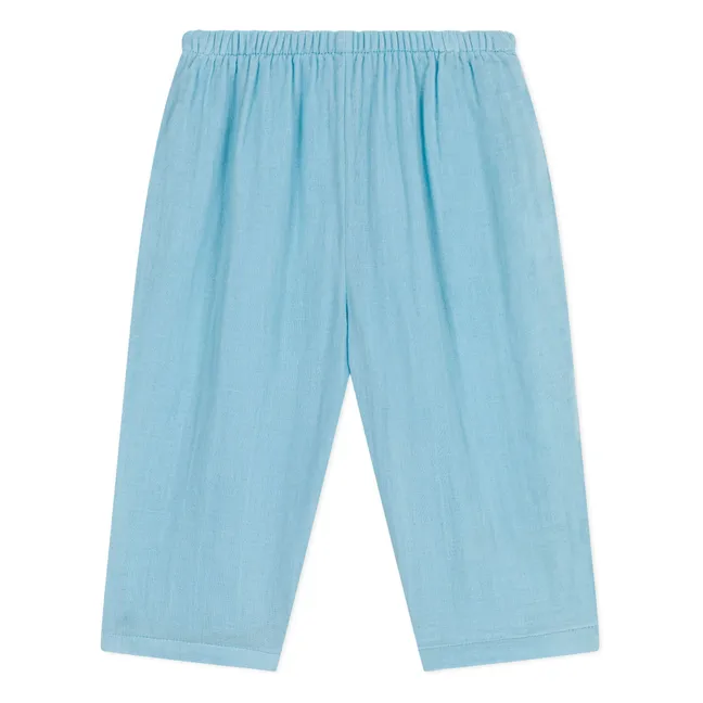 Barino Gaze-Hose aus Bio-Baumwolle | Turquoise