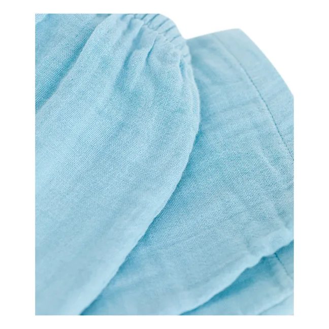 Barino Organic Cotton Gauze Pants | Turquoise