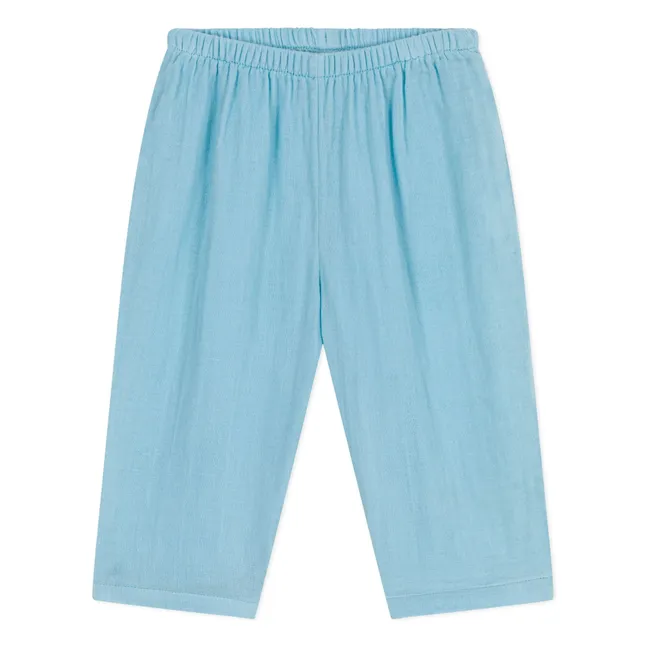 Barino Gaze-Hose aus Bio-Baumwolle | Turquoise