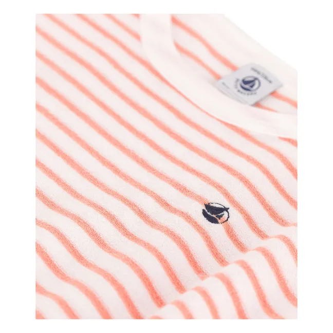 Kleid Bouclette Bio-Baumwolle | Apricot