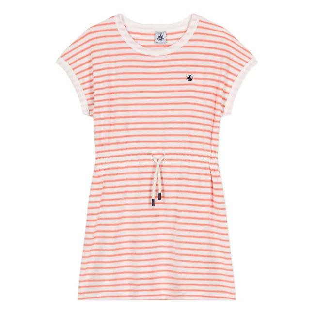 Kleid Bouclette Bio-Baumwolle | Apricot