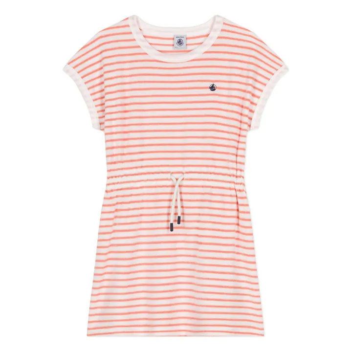 Robe Bouclette Coton Bio | Abricot- Image produit n°0