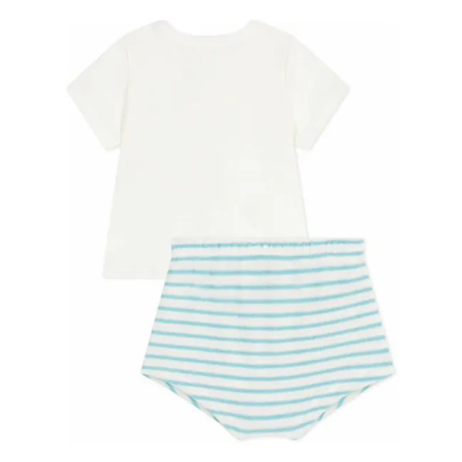 Set T-Shirt und Shorts Baobe Bio-Baumwolle | Weiß