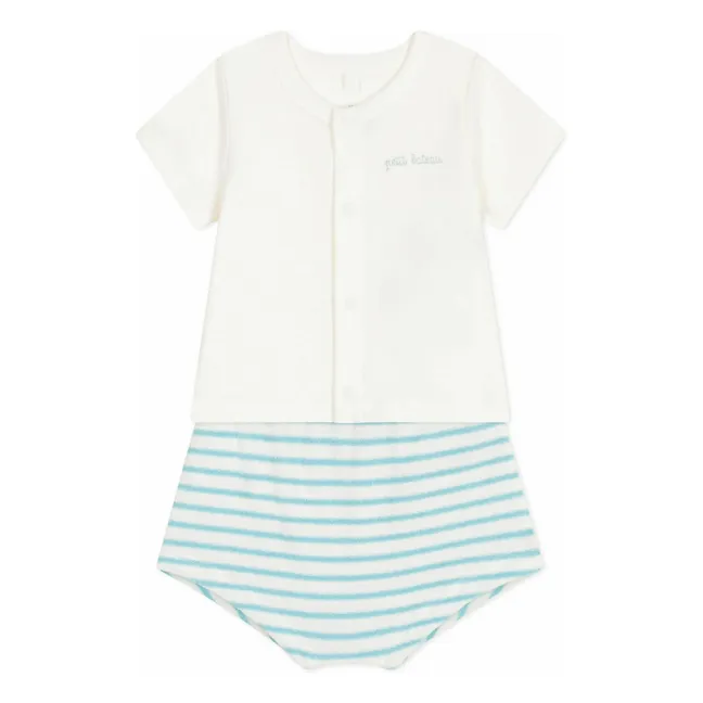 Set T-Shirt und Shorts Baobe Bio-Baumwolle | Weiß