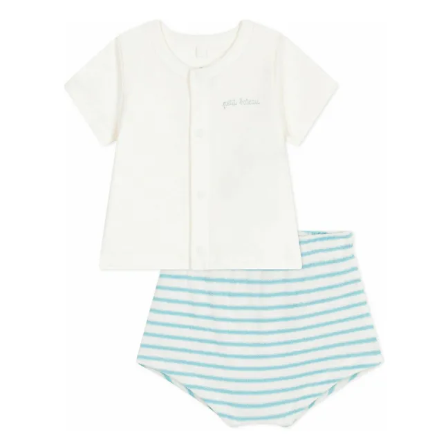Set T-Shirt und Shorts Baobe Bio-Baumwolle | Weiß