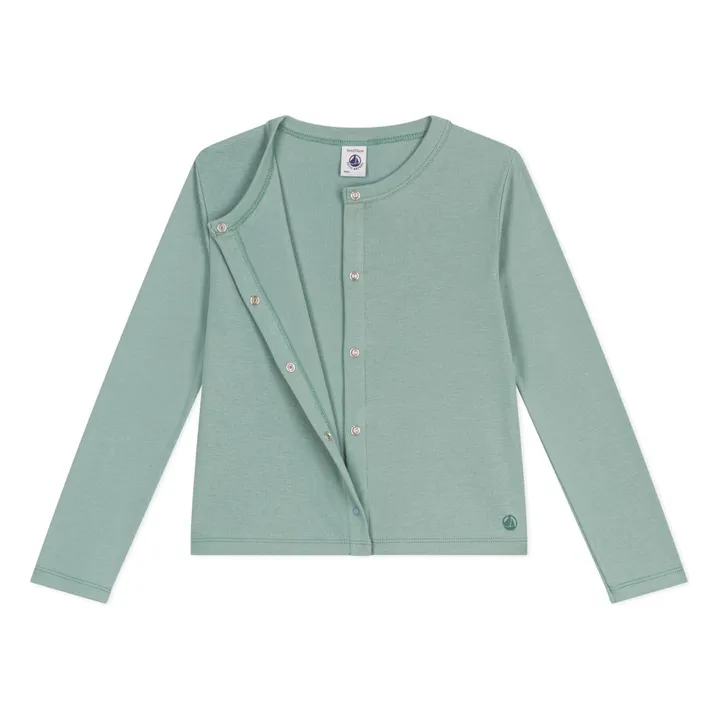 Cardigan Bodini Coton Bio | Sauge- Image produit n°1