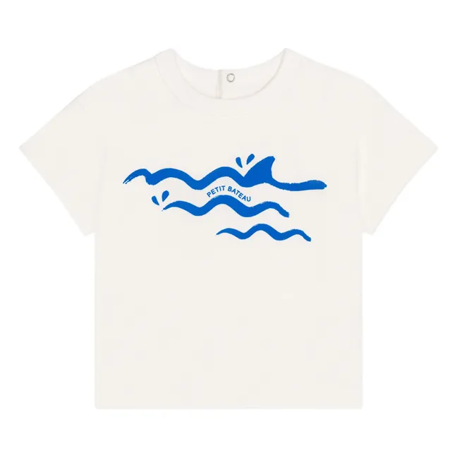 T-Shirt Barlay Requin Coton Bio | Blanc