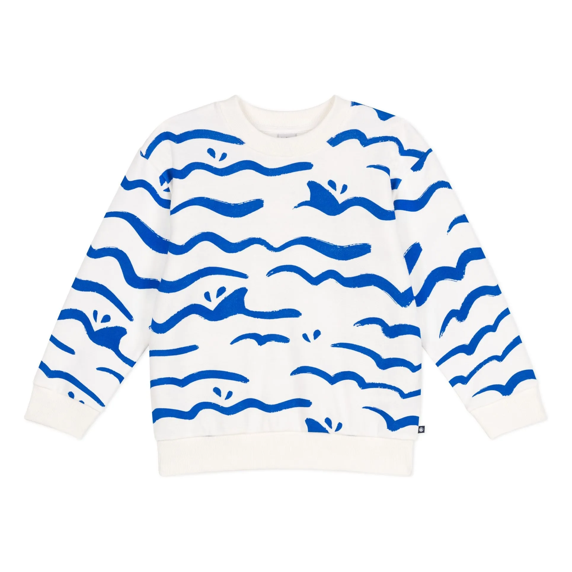 Petit Bateau Boys White Biarritz Organic Cotton Sweatshirt
