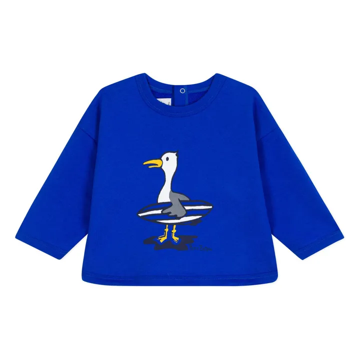 Sweat Bec Organic cotton | Blue- Product image n°0