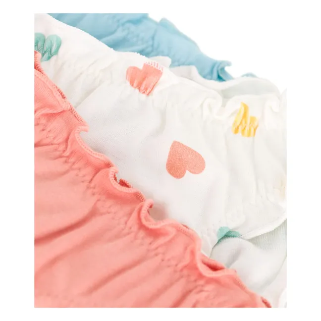 Lot 3 Culottes Froufrous Coton Bio | Abricot