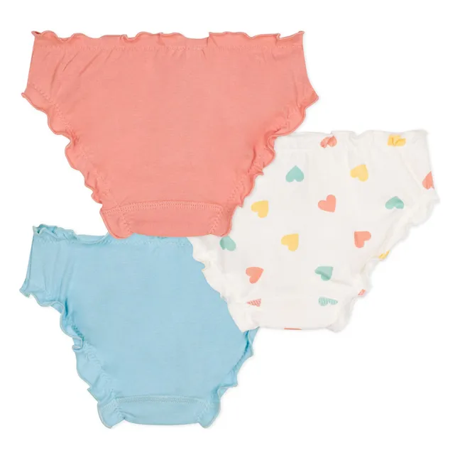 Lot 3 Culottes Froufrous Coton Bio | Abricot