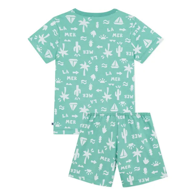 Pyjashort Brook Coton Bio | Vert
