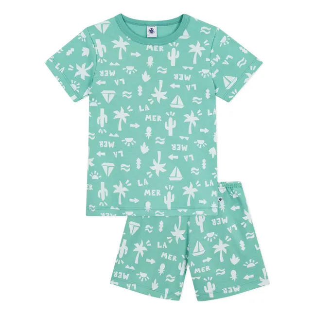 Pyjashort Brook Coton Bio | Vert