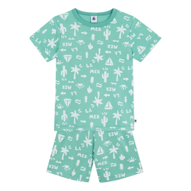 Pyjashort Brook Coton Bio | Vert