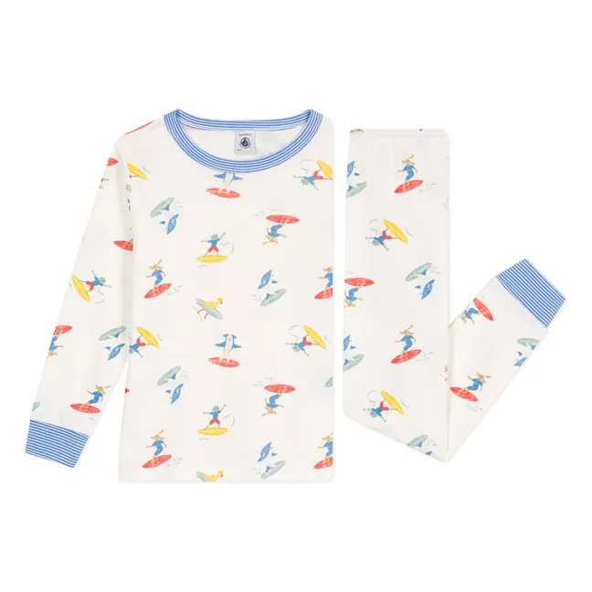 Pijama de algodón orgánico Brigado | Blanco