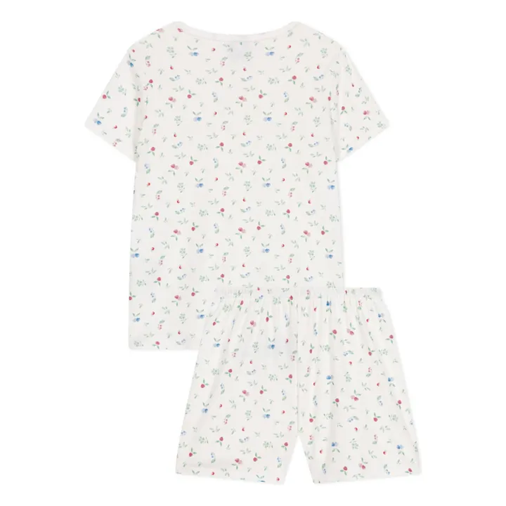 Pijama corto de algodón ecológico | Blanco- Imagen del producto n°2