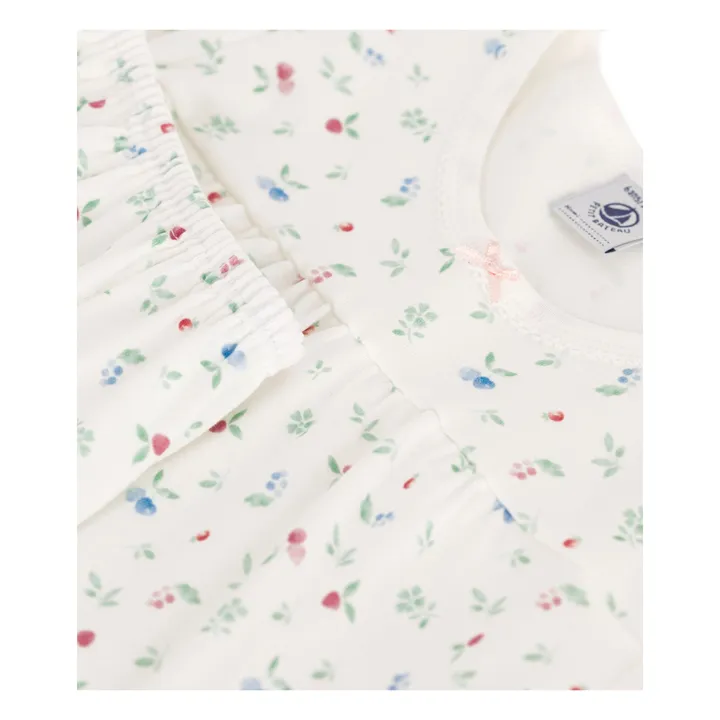 Pijama corto de algodón ecológico | Blanco- Imagen del producto n°3