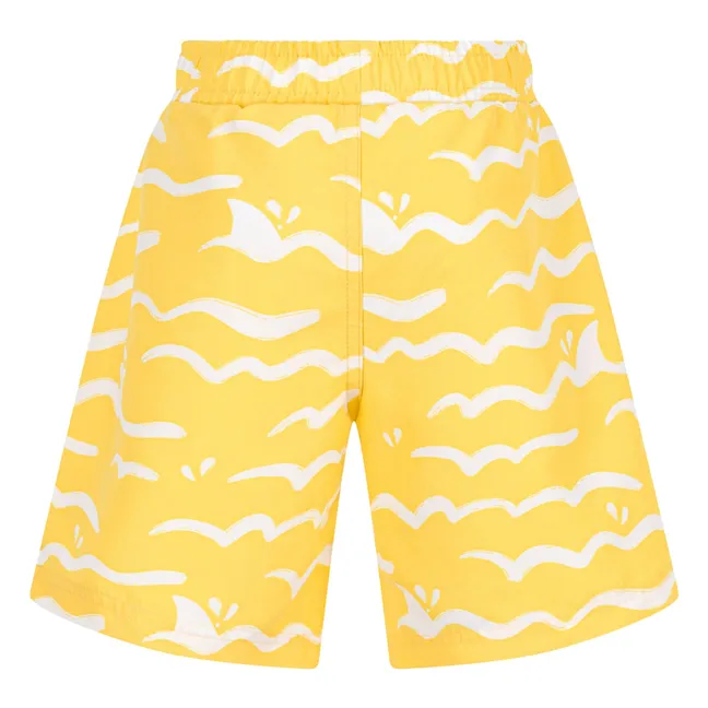 Blumy Badeshorts aus recycelten Fasern | Ocker