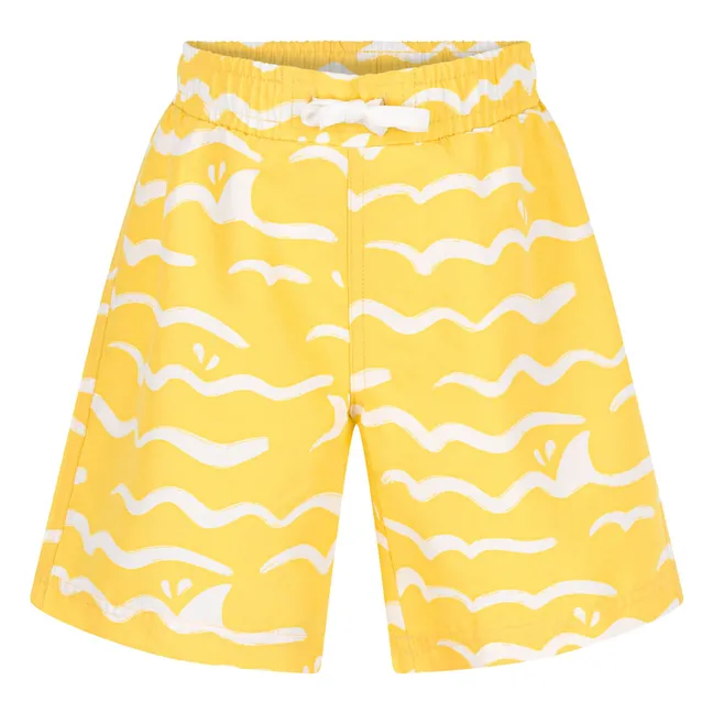 Blumy Badeshorts aus recycelten Fasern | Ocker