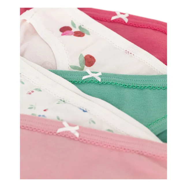 Set di 5 mutandine Adèle in cotone biologico | Framboise