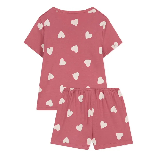 Pijama corto Britney de algodón orgánico | Rosa Viejo