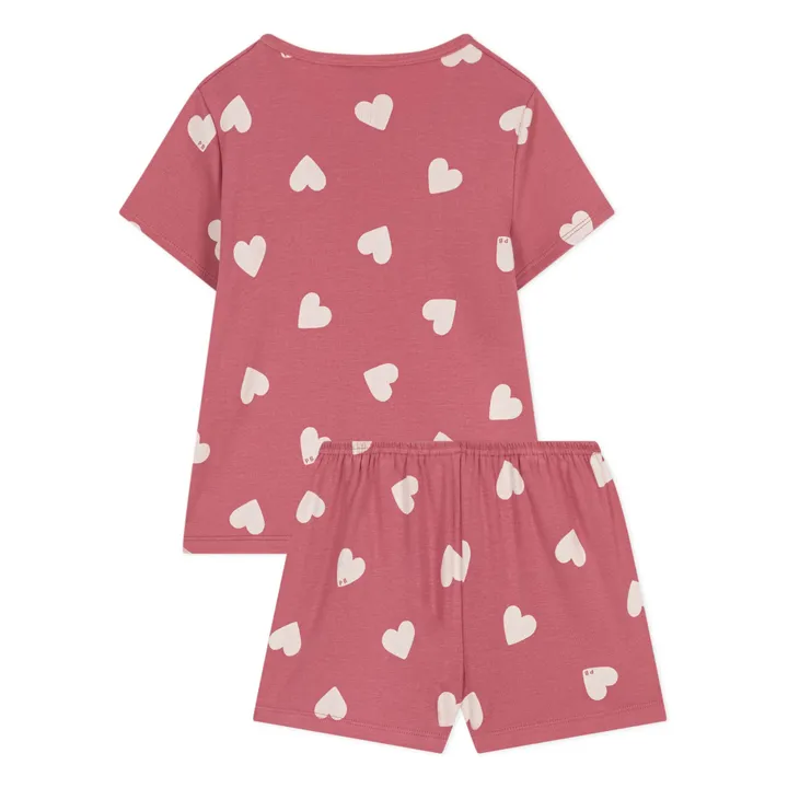 Pijama corto Britney de algodón orgánico | Rosa Viejo- Imagen del producto n°4