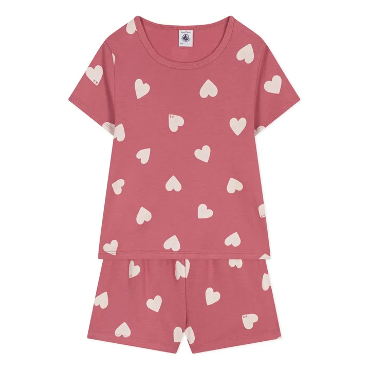 Pijama corto Britney de algodón orgánico | Rosa Viejo- Imagen del producto n°3