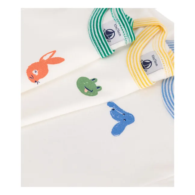 3er-Pack Bodies Tiere Bio-Baumwolle | Seidenfarben