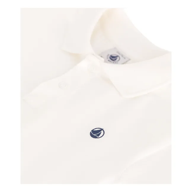 Polo de algodón orgánico Barista | Blanco