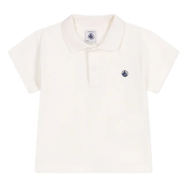 Polo de algodón orgánico Barista | Blanco