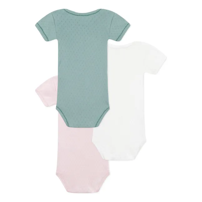 3er-Pack Bodies Troutrou Bio-Baumwolle | Altrosa