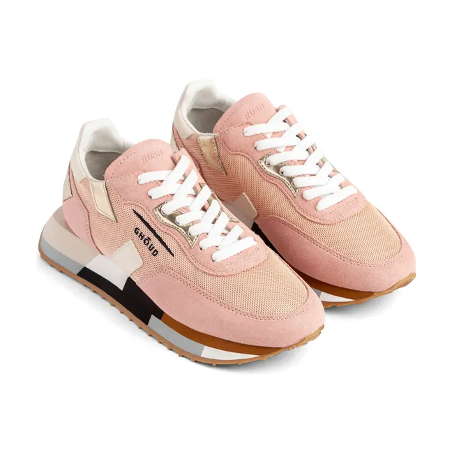 Rush Mesh Mirror Sneakers | Pink
