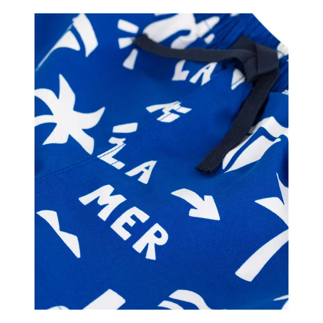 Badeshorts Baden Recycelte Fasern | Elektrisches Blau